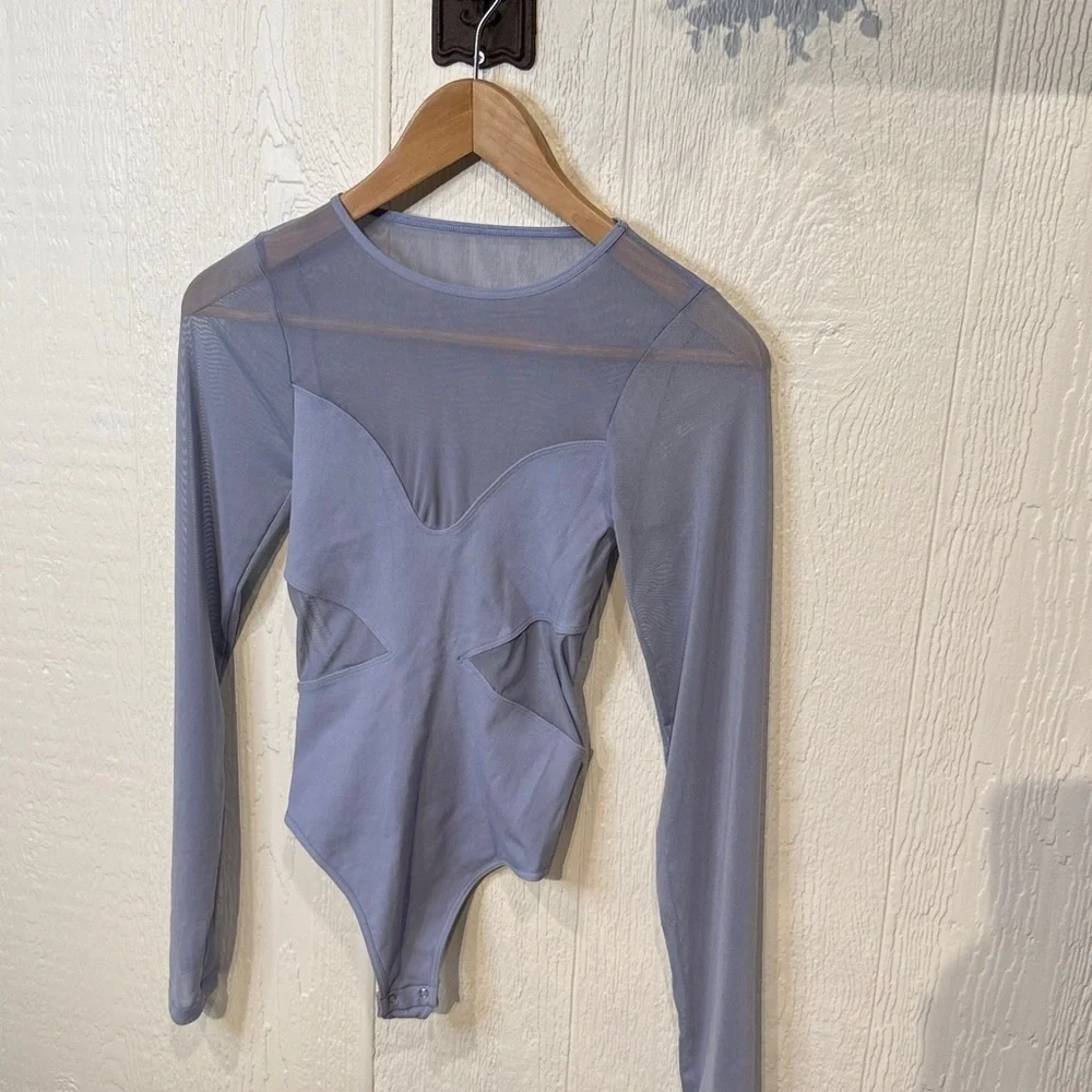 All an Illusion Bodysuit‎ NWOT periwinkle